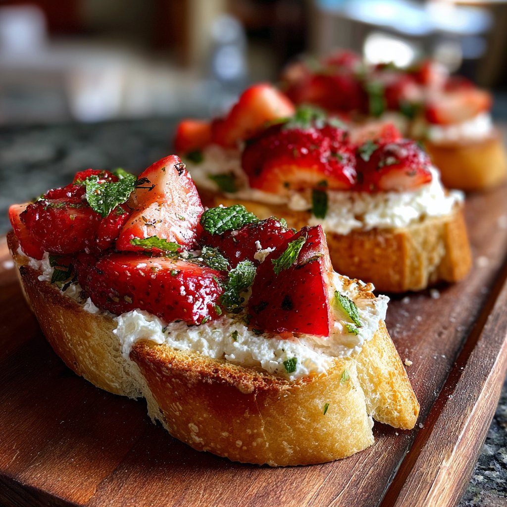 Strawberry Ricotta Toasts