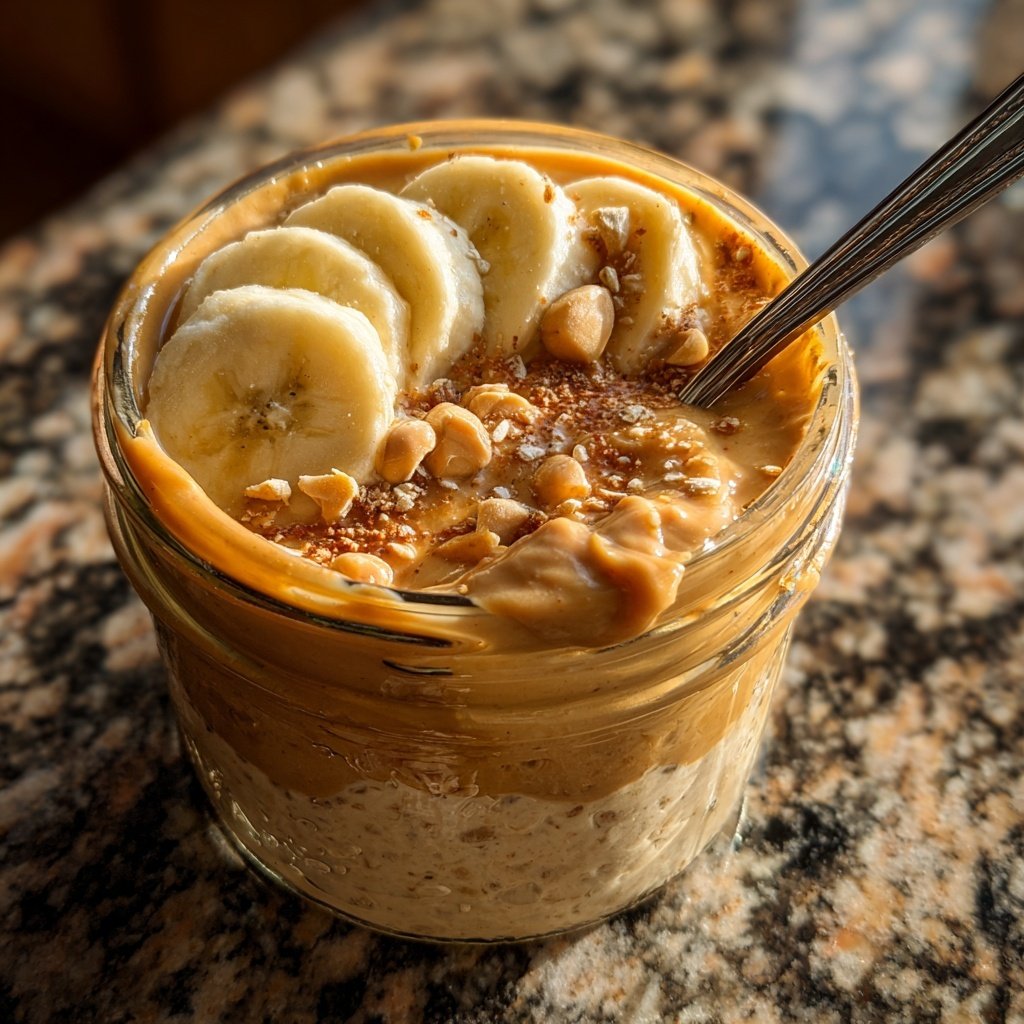 Peanut Butter Banana Overnight Oats