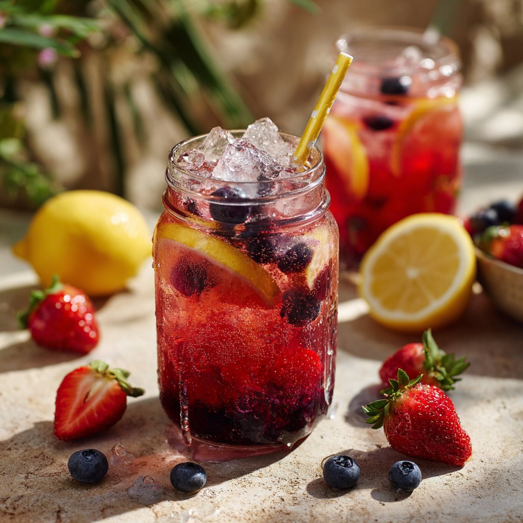 Berry-Infused Lemonade Sparkler