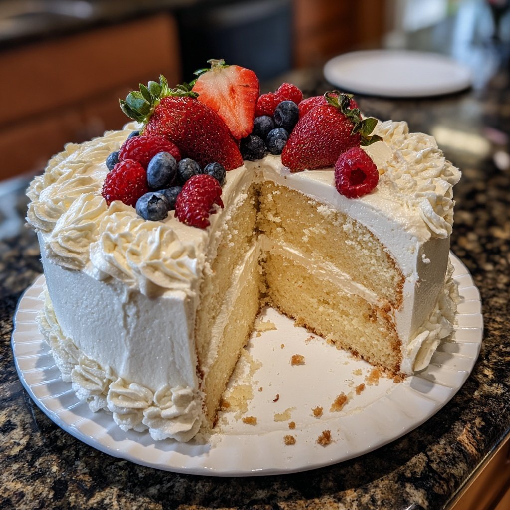 Dessert Vanilla Sponge Cake