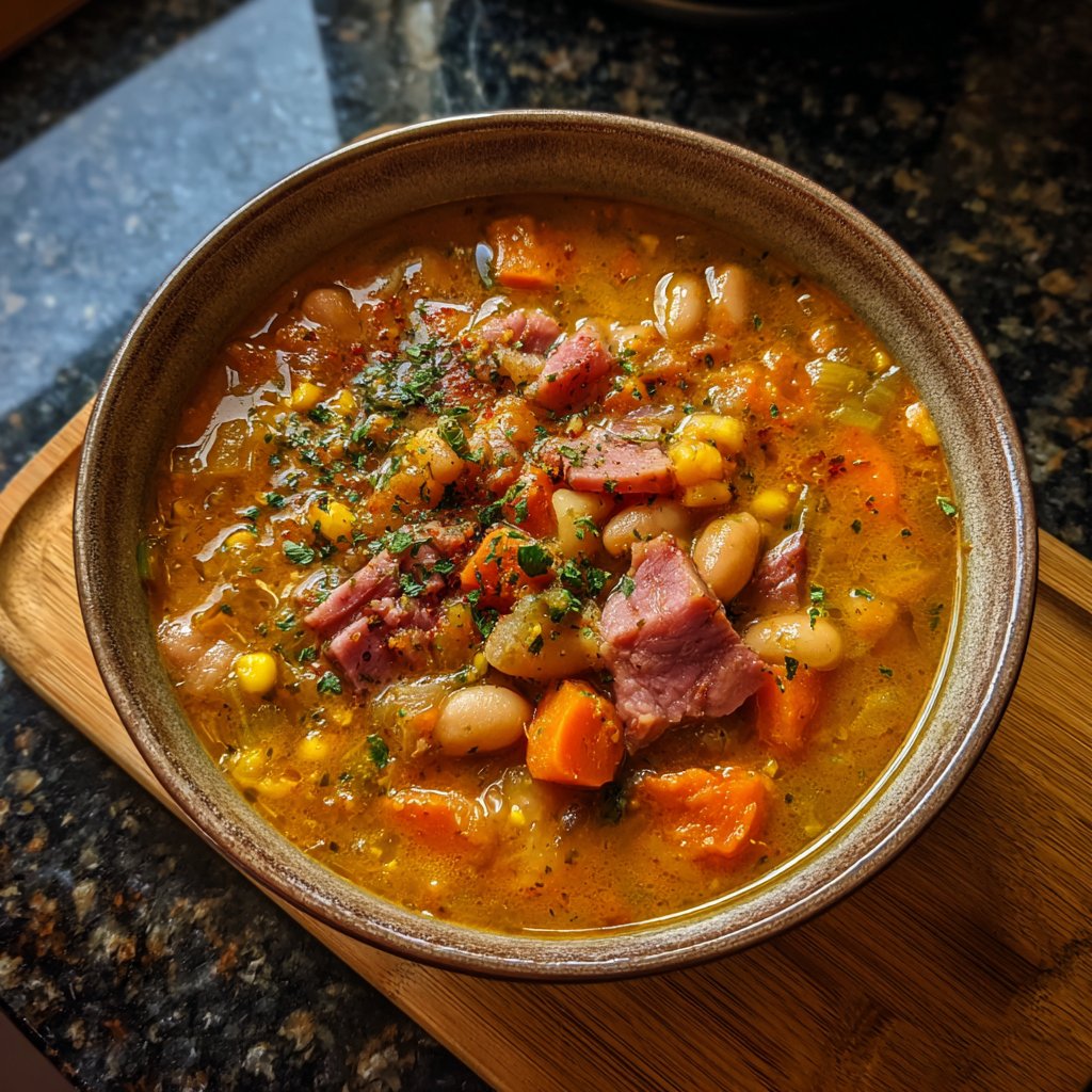 Ham and Bean Soup with Cozy Spices