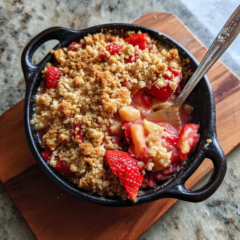 Strawberry-Rhubarb Breakfast Crumble