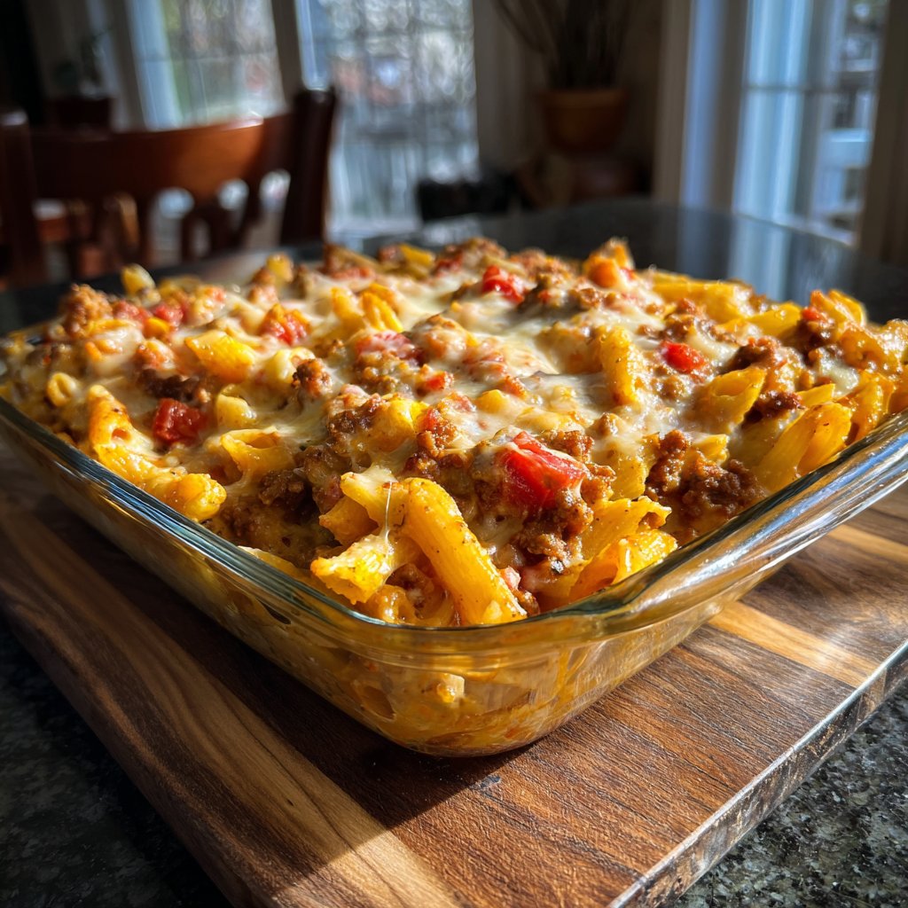 Creamy Taco Pasta Casserole