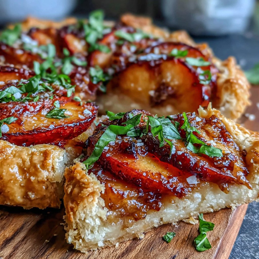 Peach Basil Spring Crostata